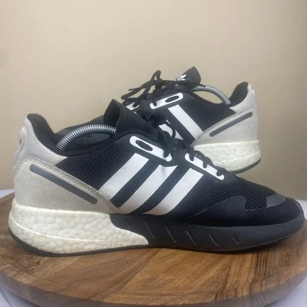 Adidas ZX 1K Boost Mens Black And White‎ Size 12 Athletic Running Shoes